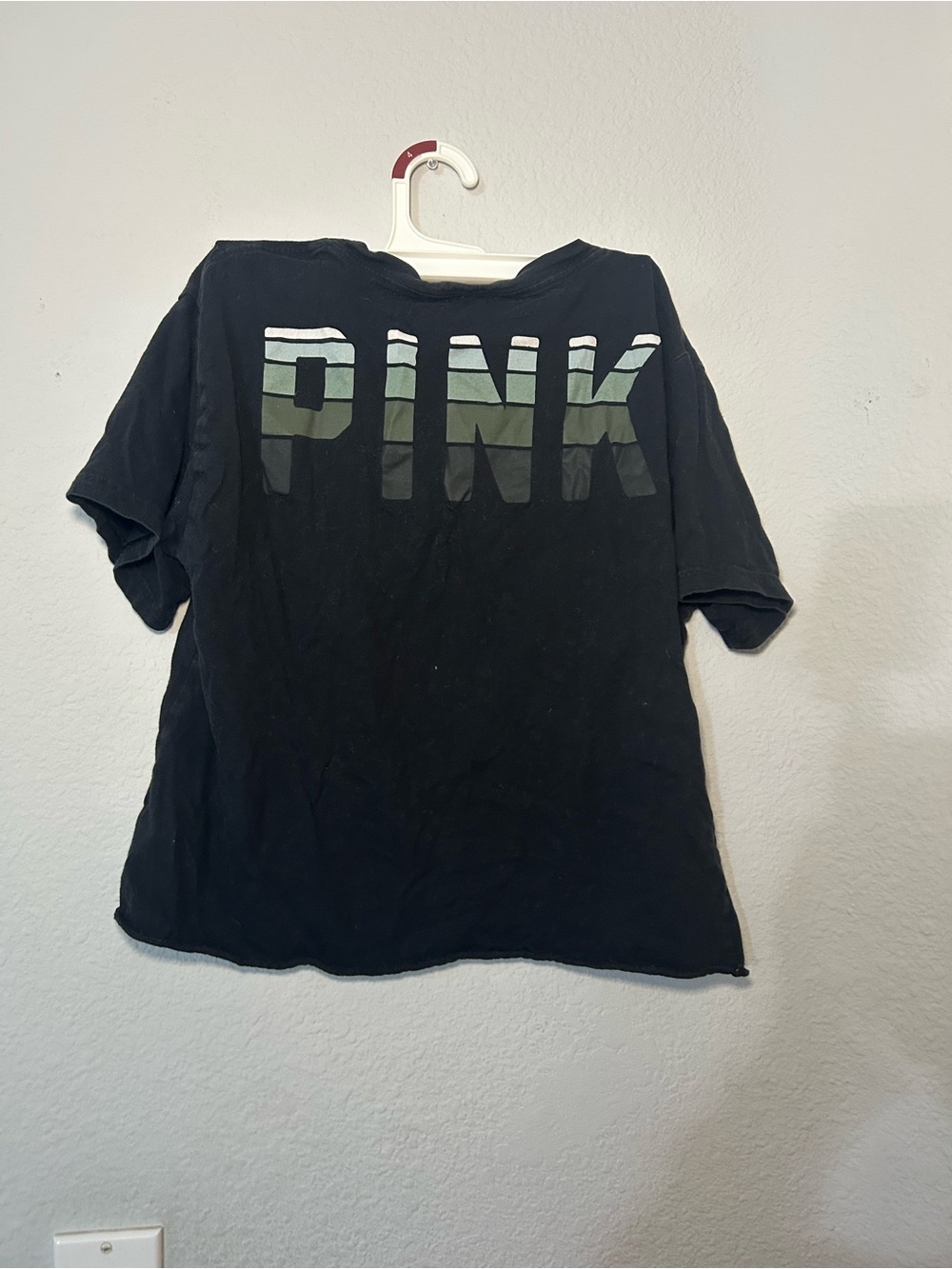PINK Victoria's Secret Black Logo Tee